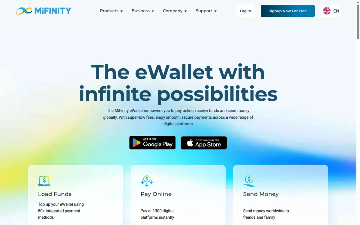 Startseite von MiFinity